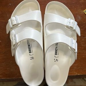 Rubber Birkenstocks white